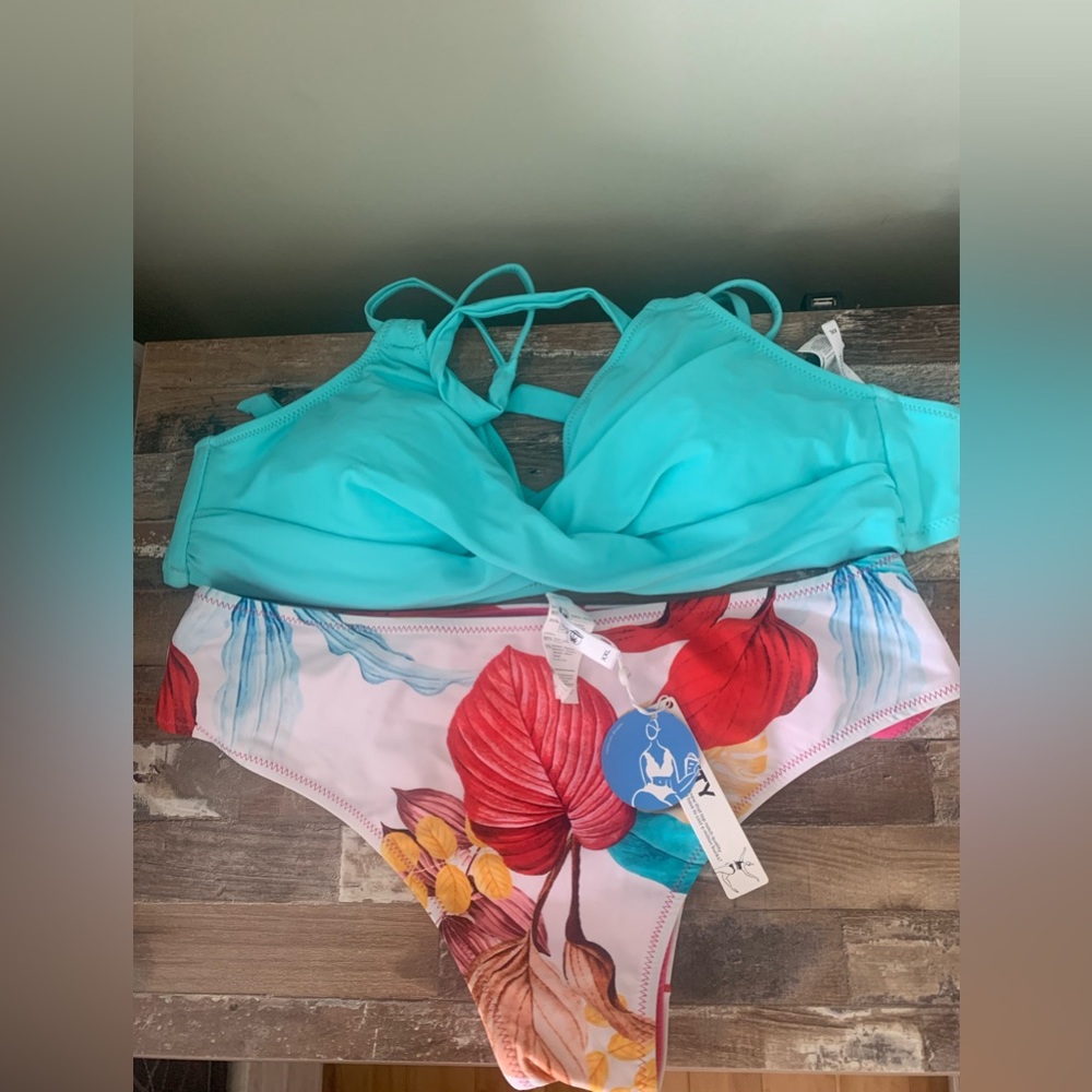 Beautiful 2 piece swimsuit , such nice colours, new with tags